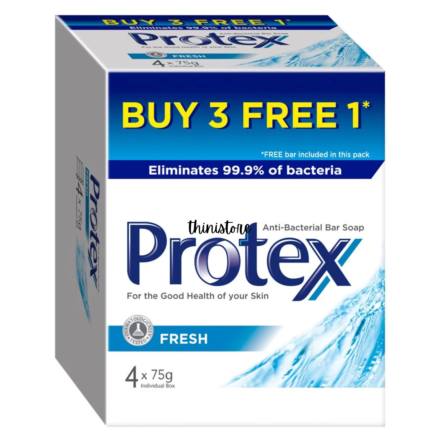 Protex Antibacterial Bar Bath Soap Daily Clean Protect Hygiene Family Use 4x75g.