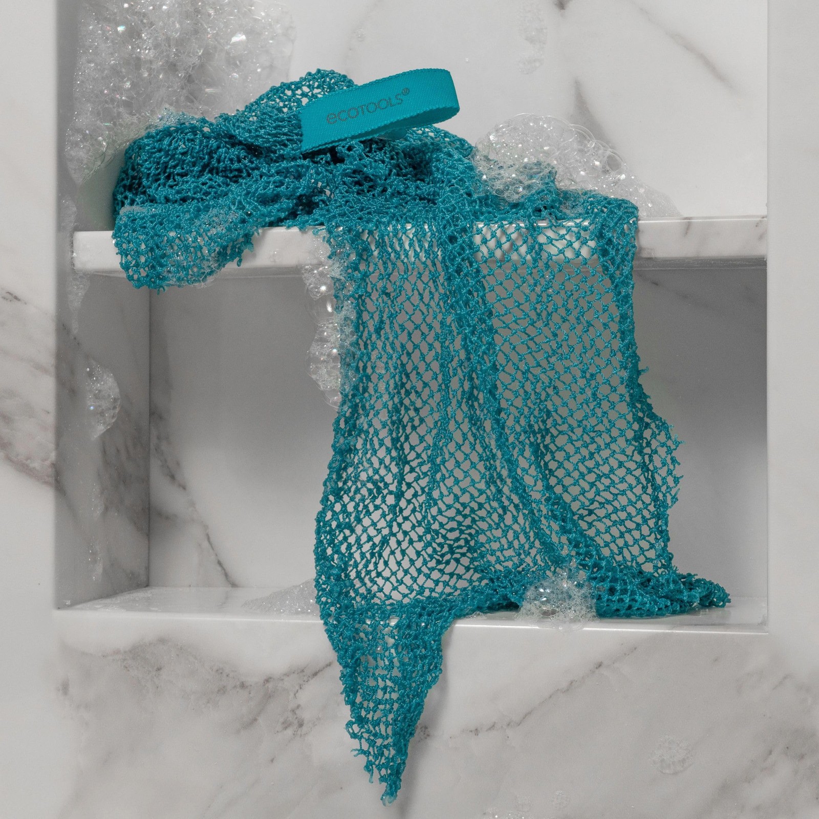 EcoTools Exfoliating Bath Net, Inspired by African 1 Count (Pack of 1), Blue