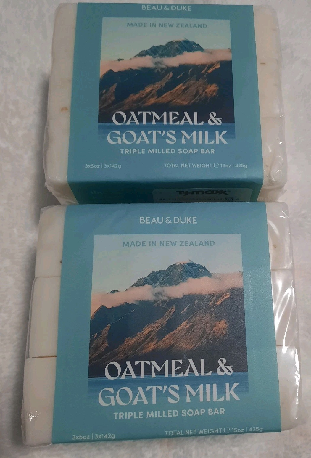BEAU & DUKE New Zealand Oatmeal & Goat’s Milk Soap Lot 6 Bars 30oz 850g