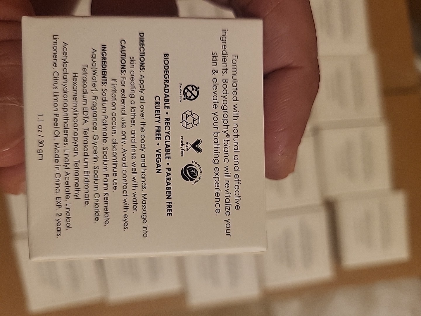 Lot 25 BODYOGRAPHY artisan Soap all skin types each 1.1 fl oz paraben free NIB