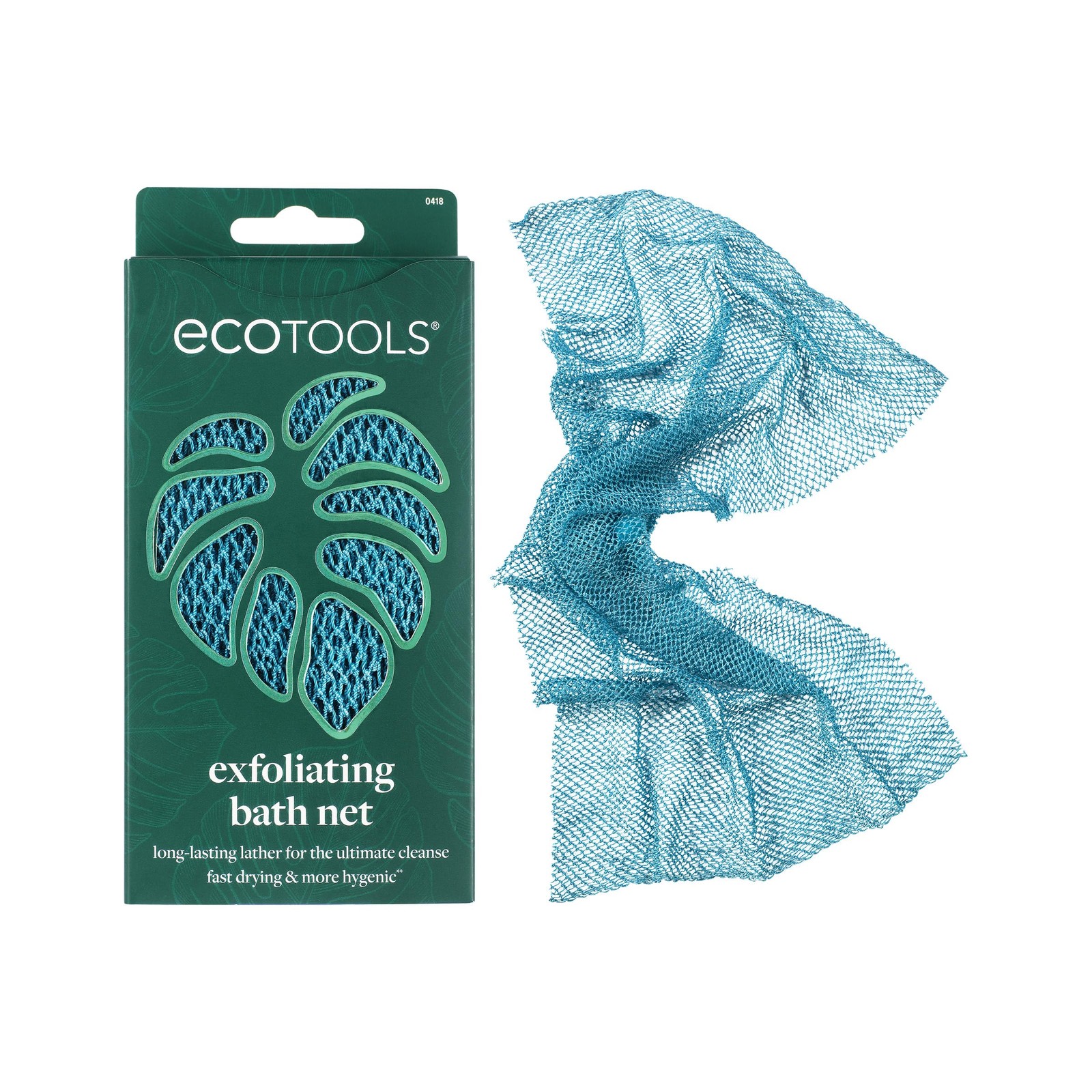 EcoTools Exfoliating Bath Net, Inspired by African 1 Count (Pack of 1), Blue