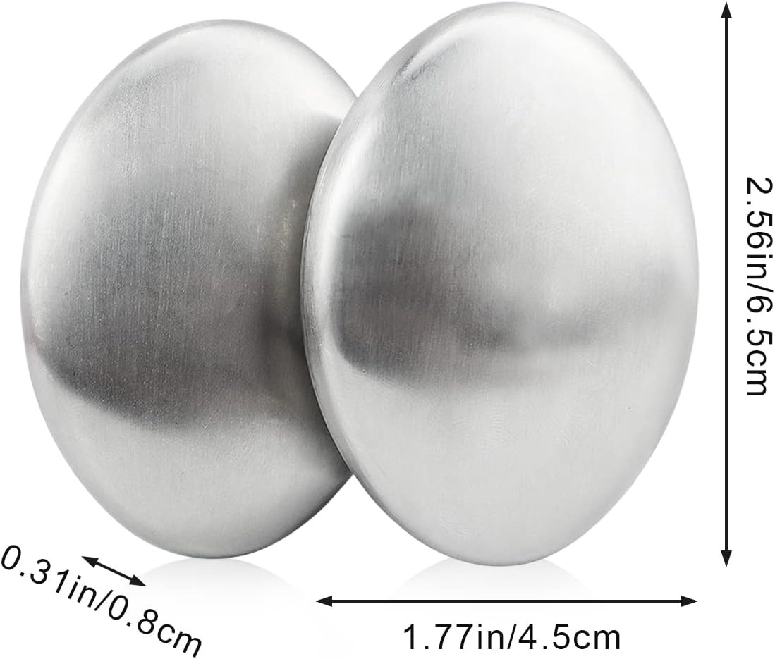 2 PCS Stainless Steel Soap Magic Metal Odor Remover Bar Eliminating Smells…