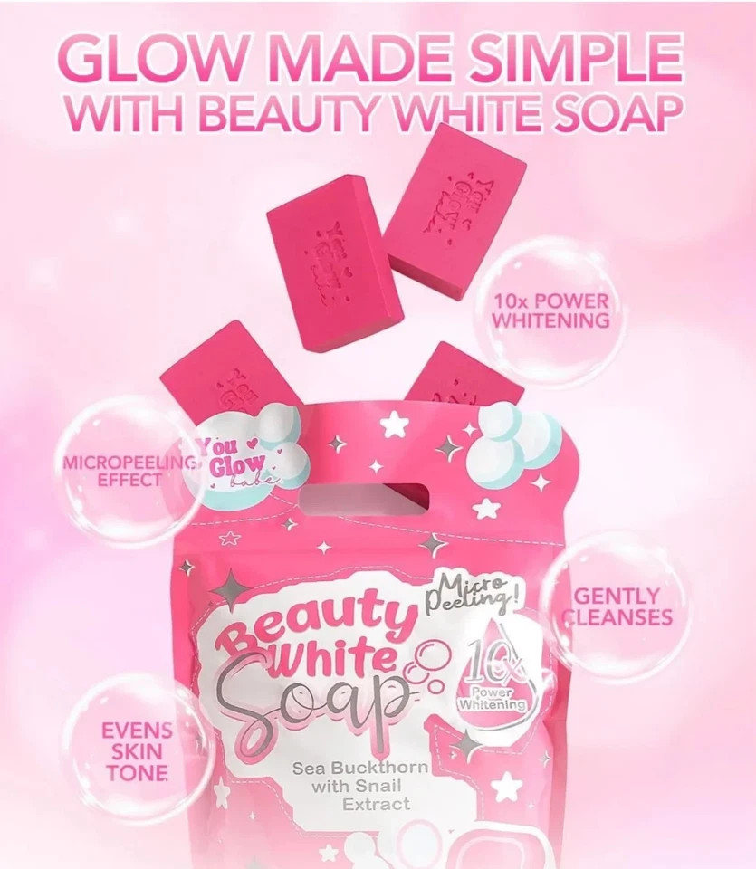 Beauty White Soap by You Glow Babe 5 Bars x 70g – 2 Pack
