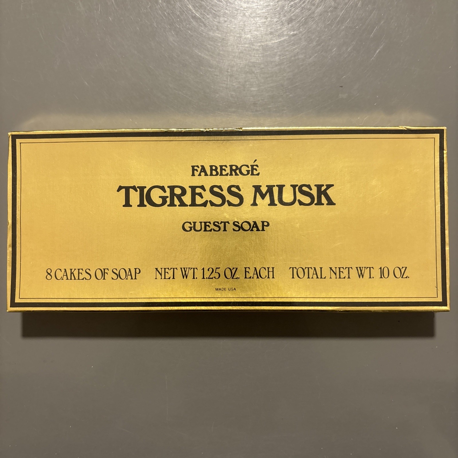 FABERGE Tigress Musk Guest Soap – 8 Cakes Of 1.25oz Soap – Vintage New Sealed