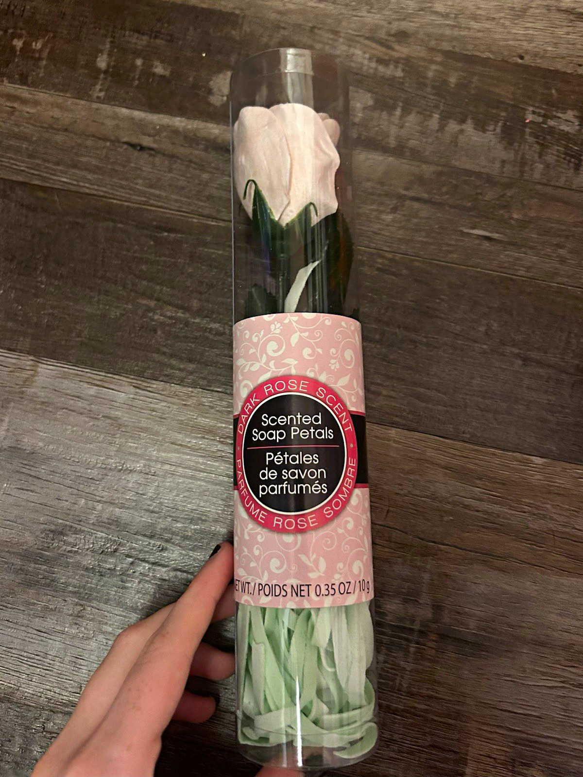 Dark Rose Scented Soap Petals Flower Floral Tube 0.35 oz for Women Hands