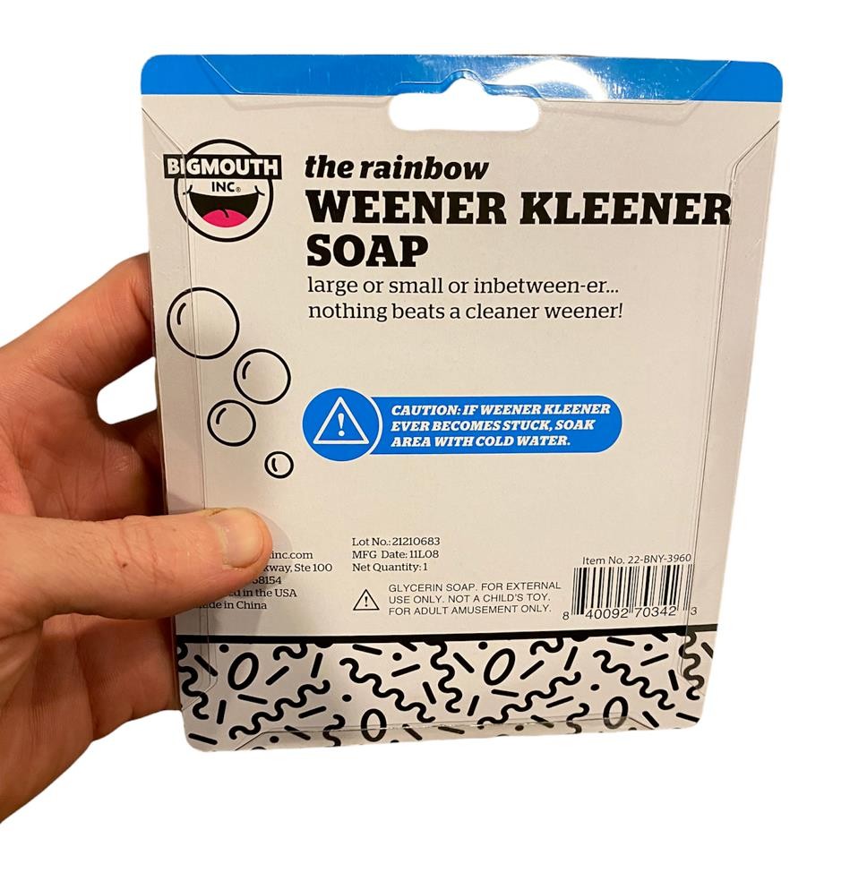 RAINBOW Weener Cleaner Soap Willy Weiner – Joke Gag Gift Party Adult Shower Toy