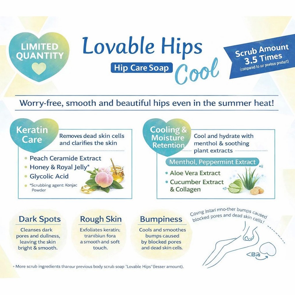 [PELICAN] Love Butt and Hip Care COOL Brightening Soap 80g JAPAN NEW