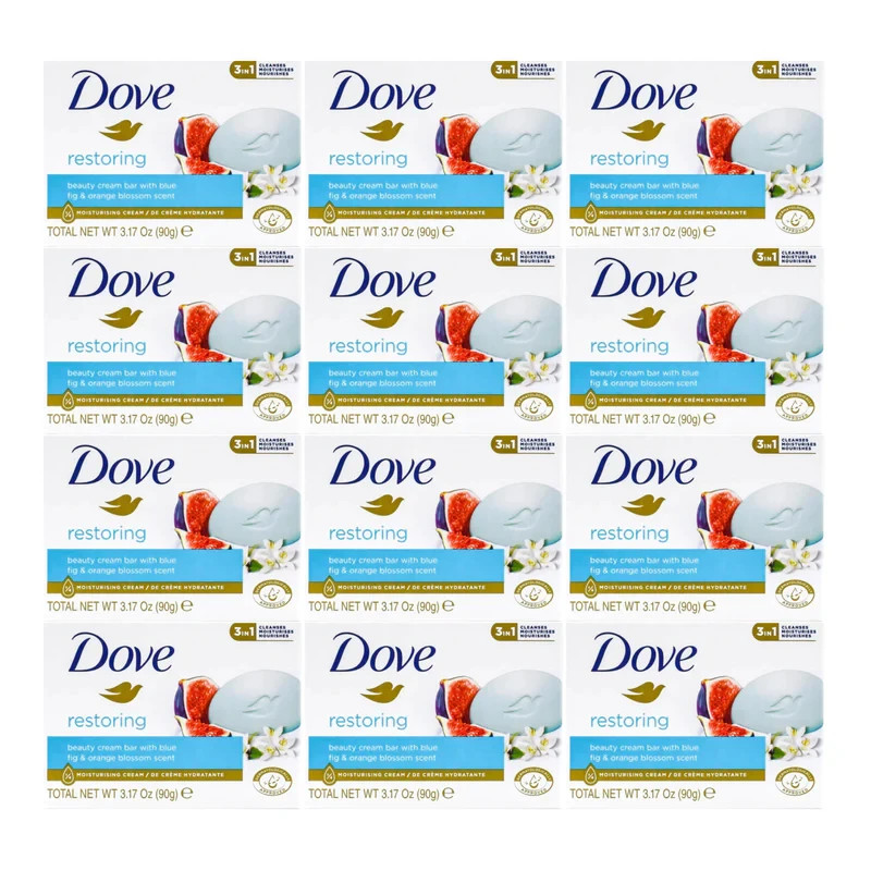 Dove, Gentle Pink / Rosa Beauty Bar Soap, Moisturizing Clean Body 3.17oz / 90g