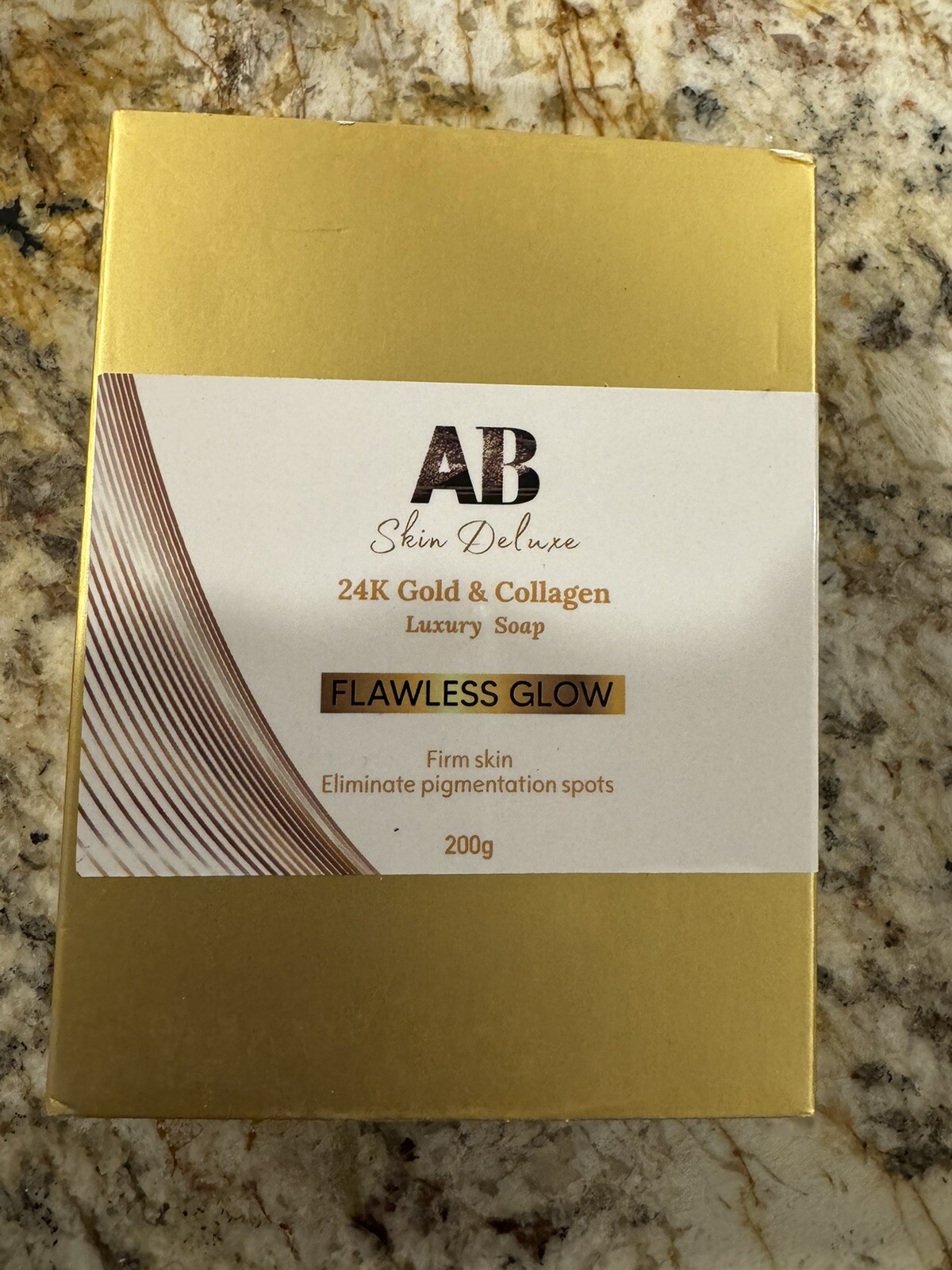 24K Gold Collagen Face Body Soap Anti Wrinkle Flawless Glow 200g AB Skin 2 Pack