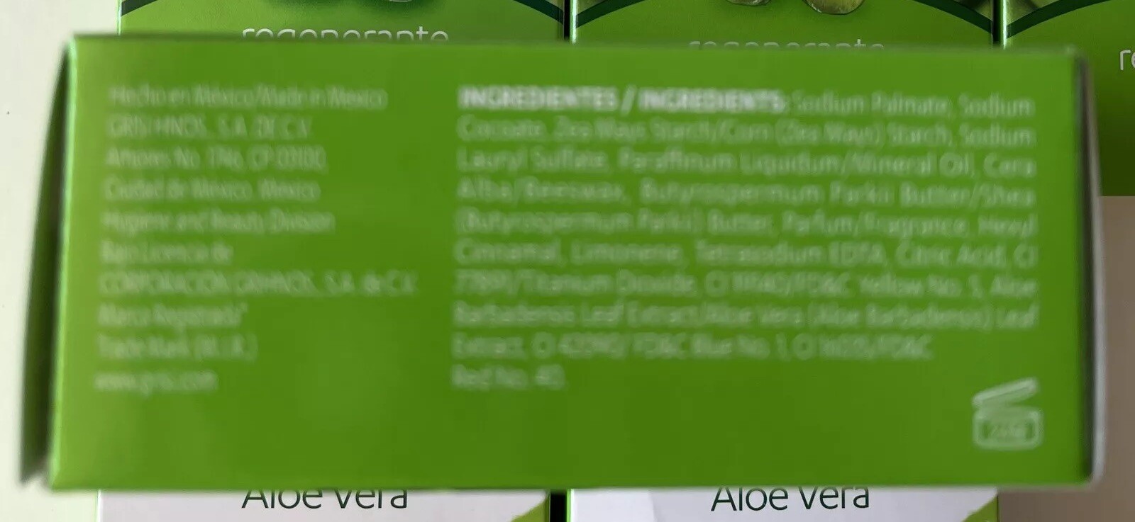 6 GRISI Aloe Vera Bar Soap Regenerative 3.5 oz. ea.