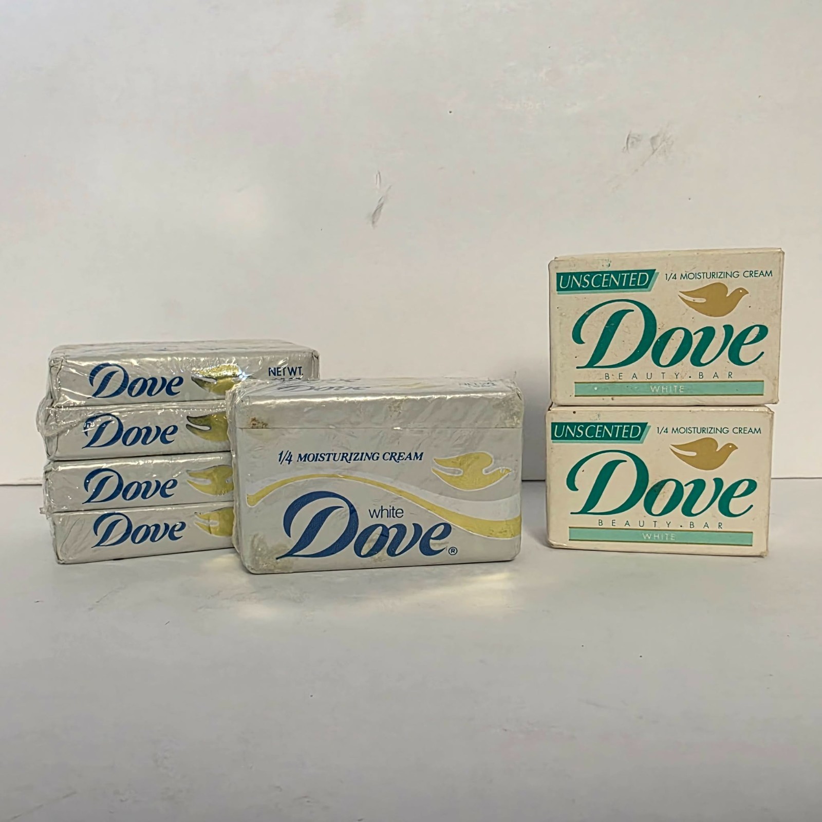 Vintage Dove 1/4 Moisturizing Cream Soap White Travel Size Lot NEW NOS