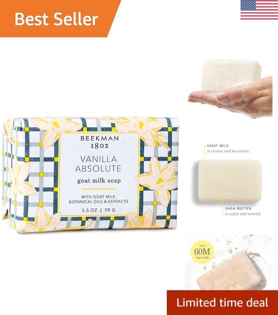 Moisturizing Goat Milk Soap Bar with Shea Butter – Perfect for Daily Use, 3.5oz