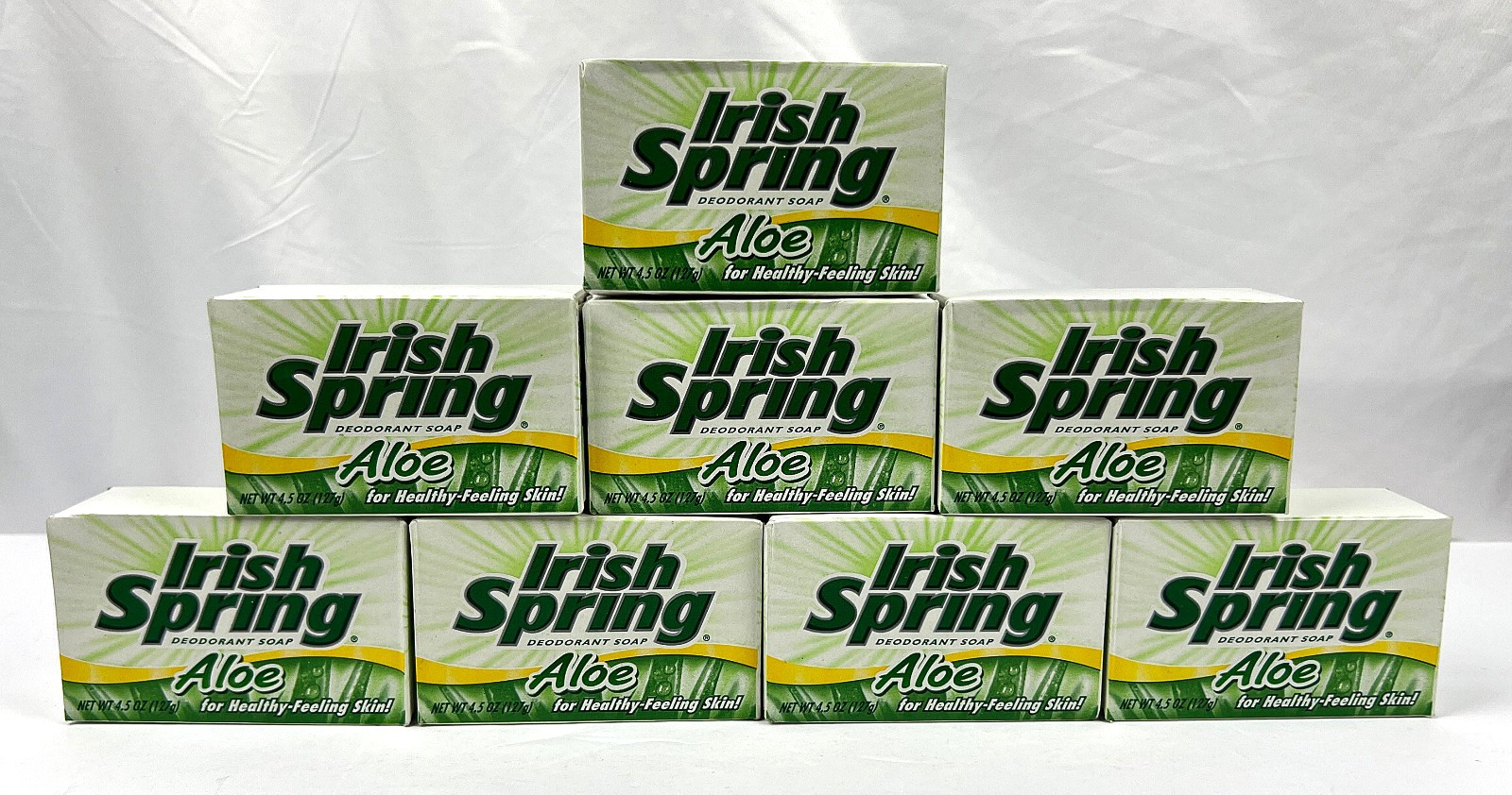 VTG Lot of 8 4.5 oz Bars Of Irish Spring Deodorant Soap w/Aloe Made in USA