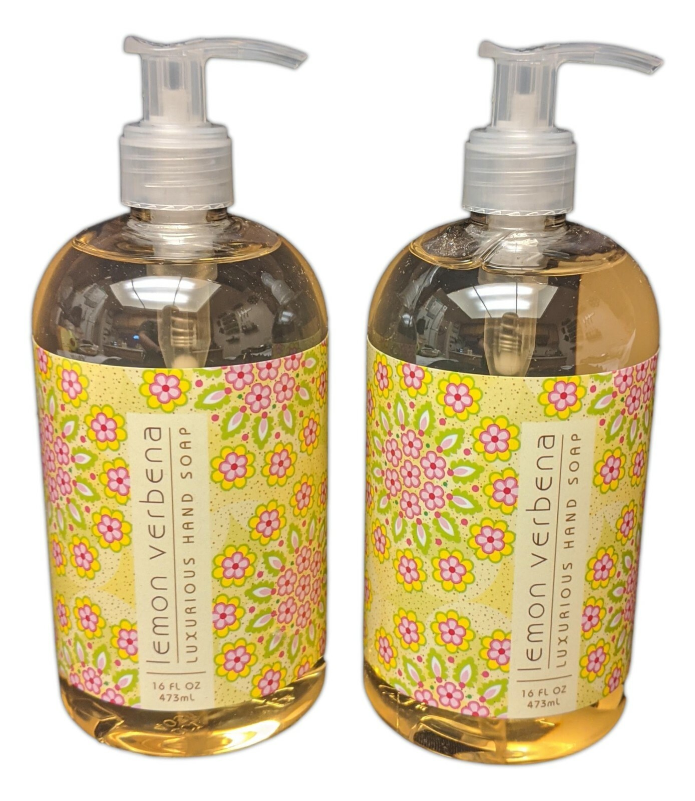 Set of 2 Greenwich Bay LEMON VERBENA Shea Butter Hand Soap, 16oz. Each