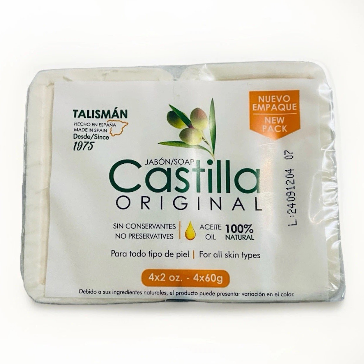 8 Barras Jabon De Castilla Talisman Original 2oz De España
