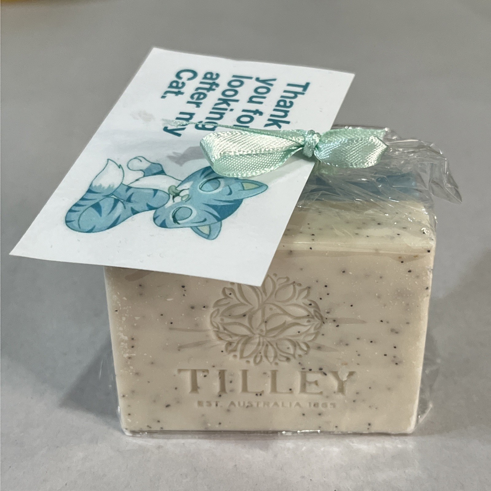 Tilley Australian Body Soaps x2 Thank You For Looking After My Cat Novelty Gift