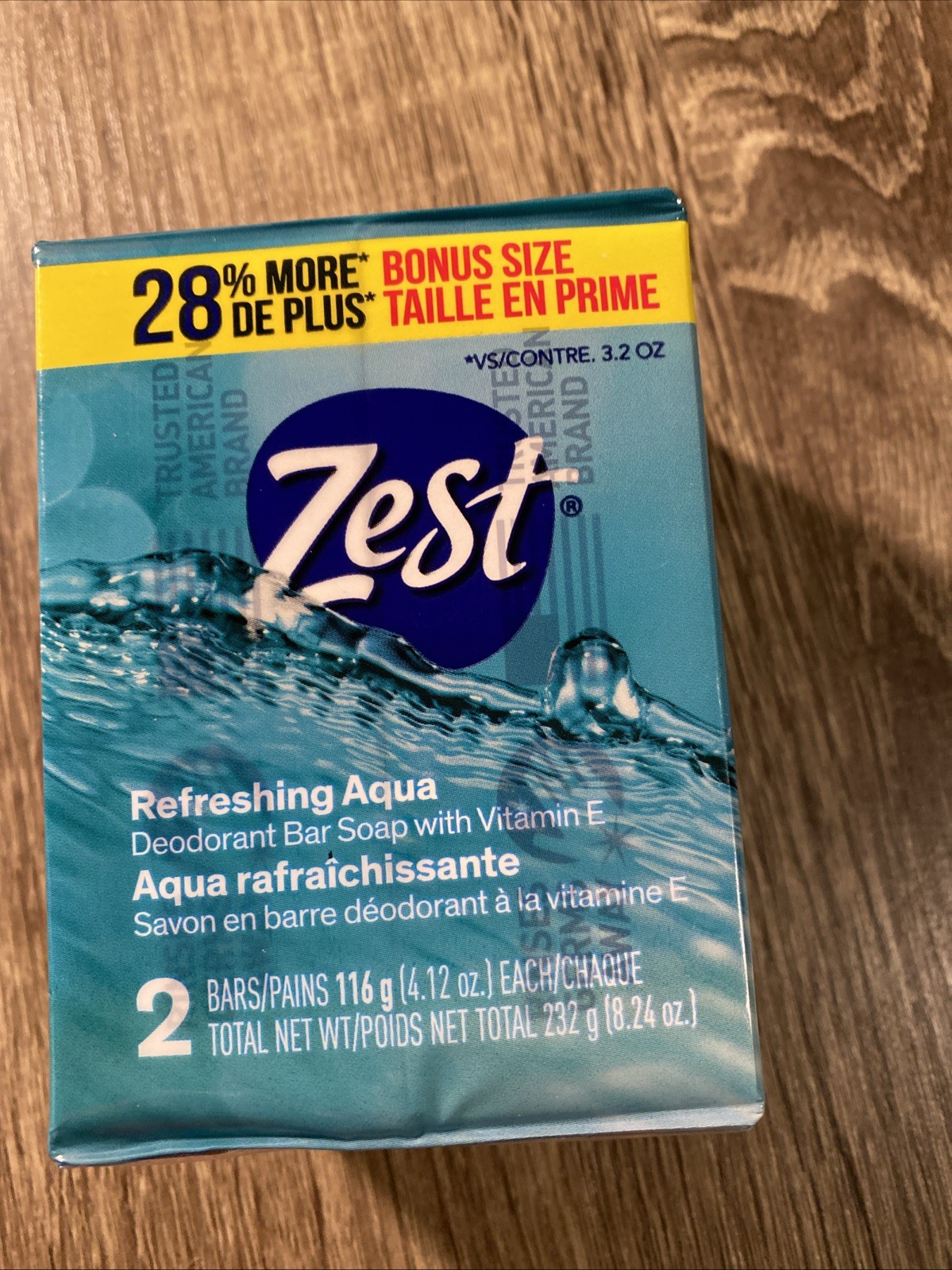 Zest Bar Soap Refreshing Aqua 2 Bars- 4.12oz