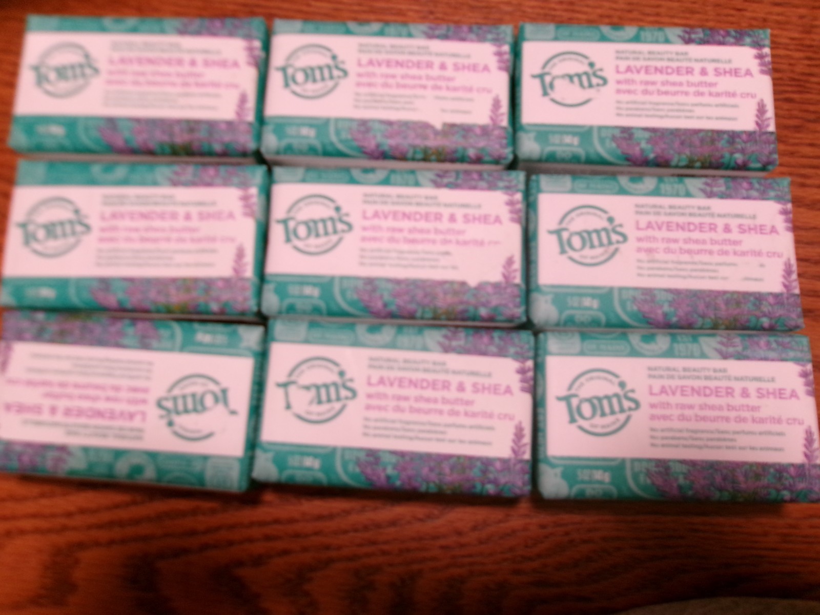 Tom’s of Maine Natural Beauty Bar Soap Lavender & Shea Butter 5 oz – Lot of 9