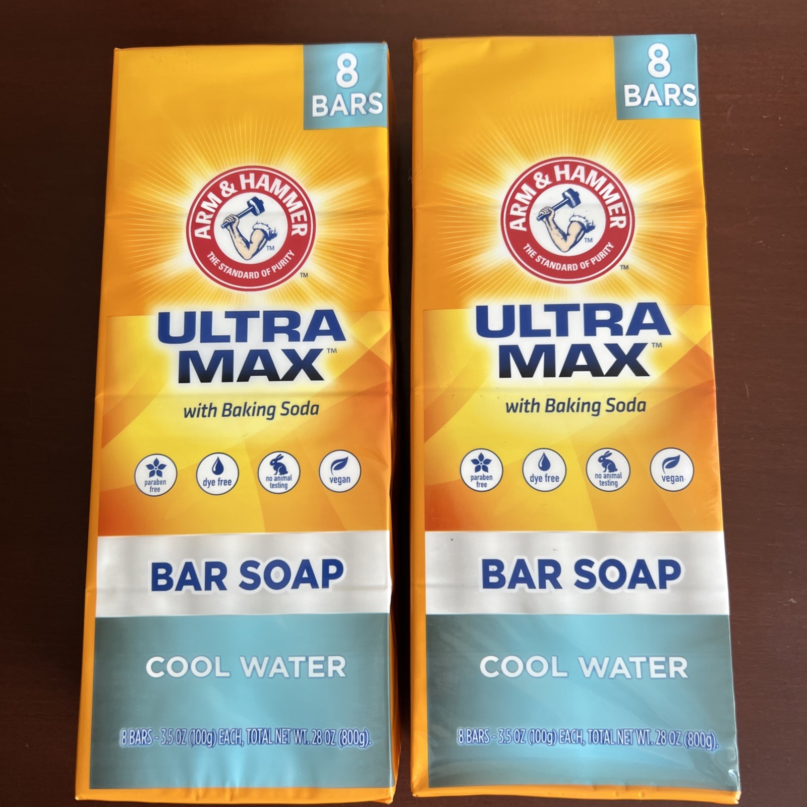 2 – Arm & Hammer Ultra Max Bar Soap with Baking Soda Cool Water Scent 8 Packs