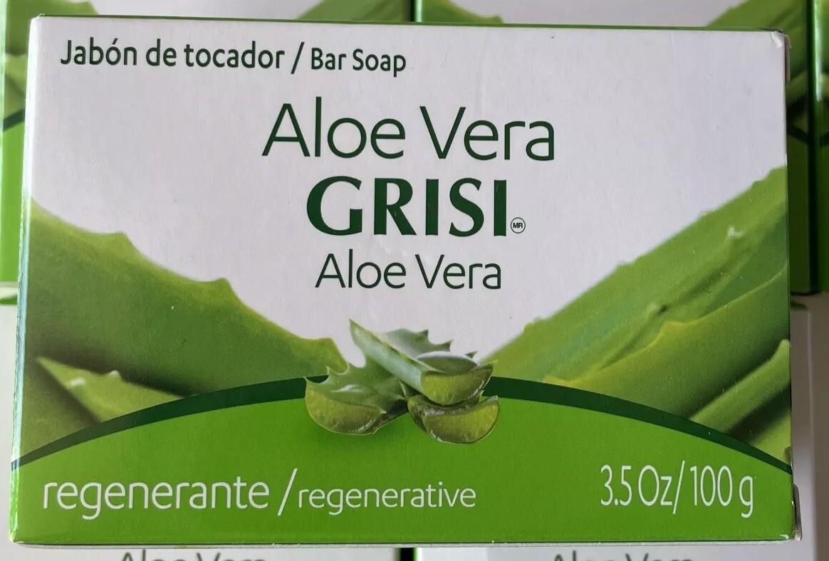 6 GRISI Aloe Vera Bar Soap Regenerative 3.5 oz. ea.