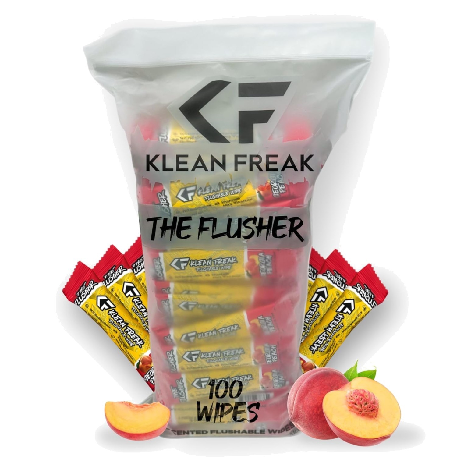 Portable Flushable Wipes – Individually Wrapped, 100 Ct