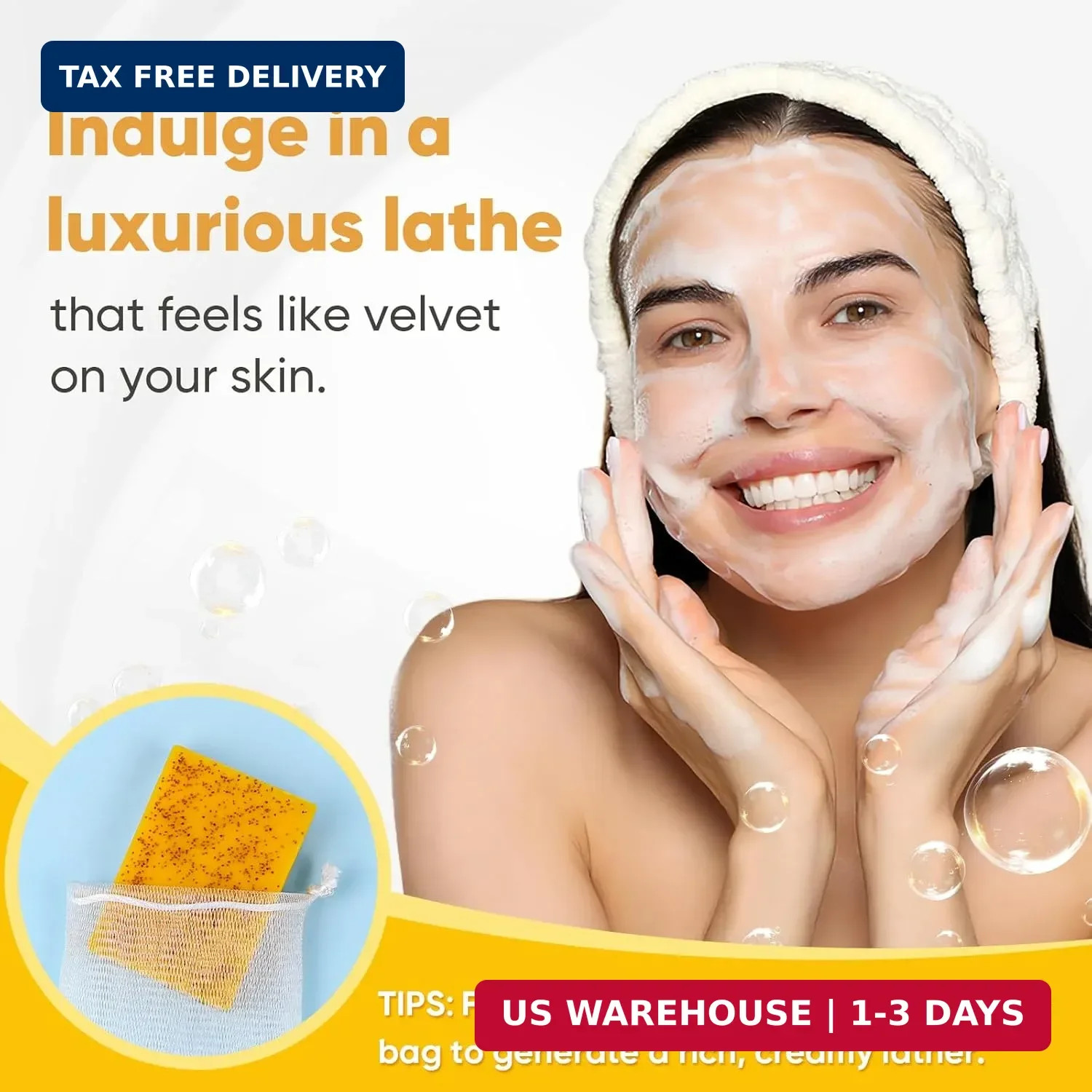 5 Jabones De Curcuma 3.5 Oz Para Las Manchas El Acne En La Cara Y Aclarar Piel
