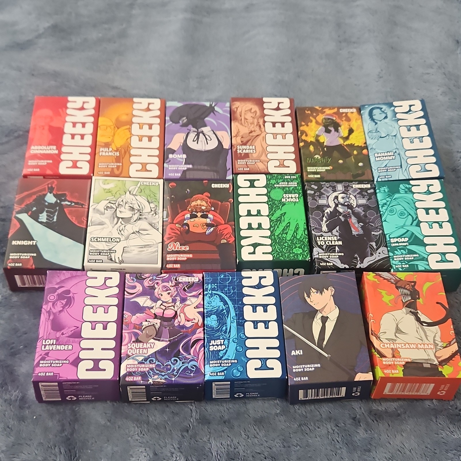 EMPTY CHEEKY Anime Collection Moisturizing Body Soap Boxes