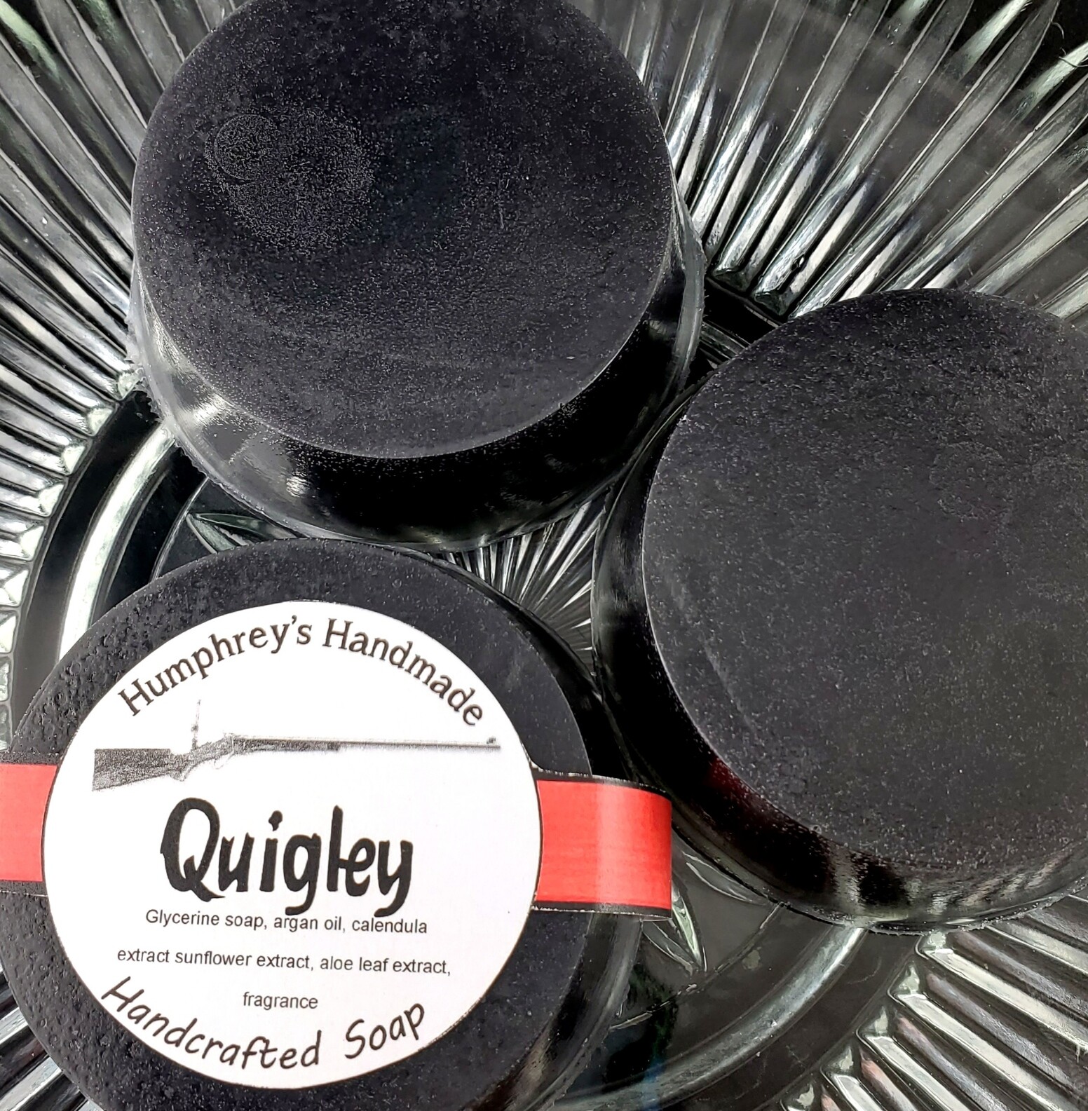 QUIGLEY Hickory Suede Shave Soap Mens Beard Wash, Glycerin Argan Oil Tobacco