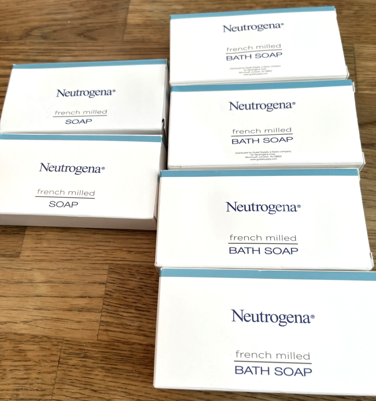 Neutrogena French Milled 4 Bath Soap + 2 Facial Bars Travel Size NEW Bath/Body
