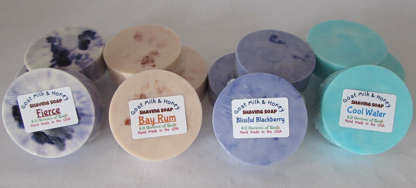 Handmade Moisturizing Goat Milk & Honey Bar Shave Soap Bay Rum 3 Bars