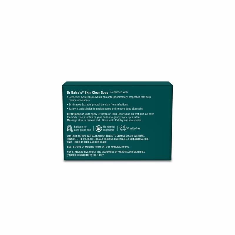 Dr Batra Skin Clear Soap, Enriched with Berberis aquifolium,Echinacea 75g x 4