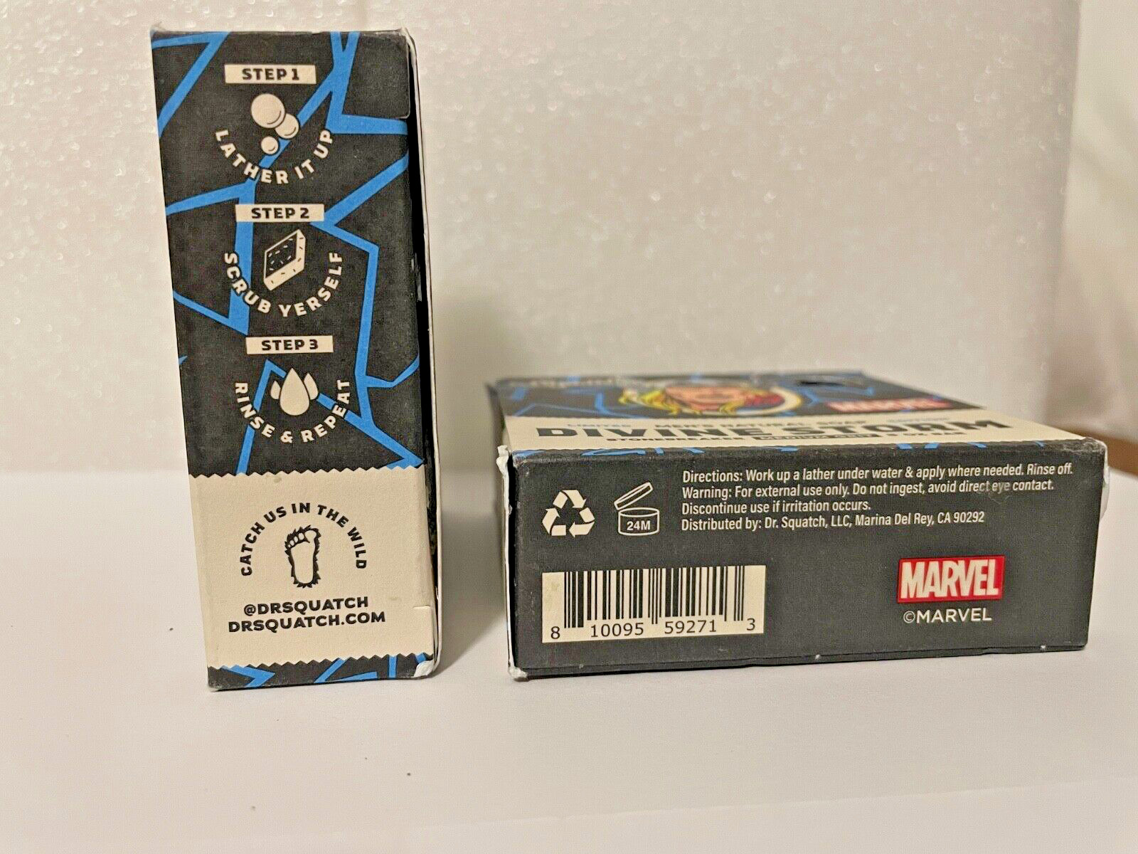 2 Pk – Dr. Squatch Divine Storm Thor Limited Edition Natural Soap Marvel Avenger