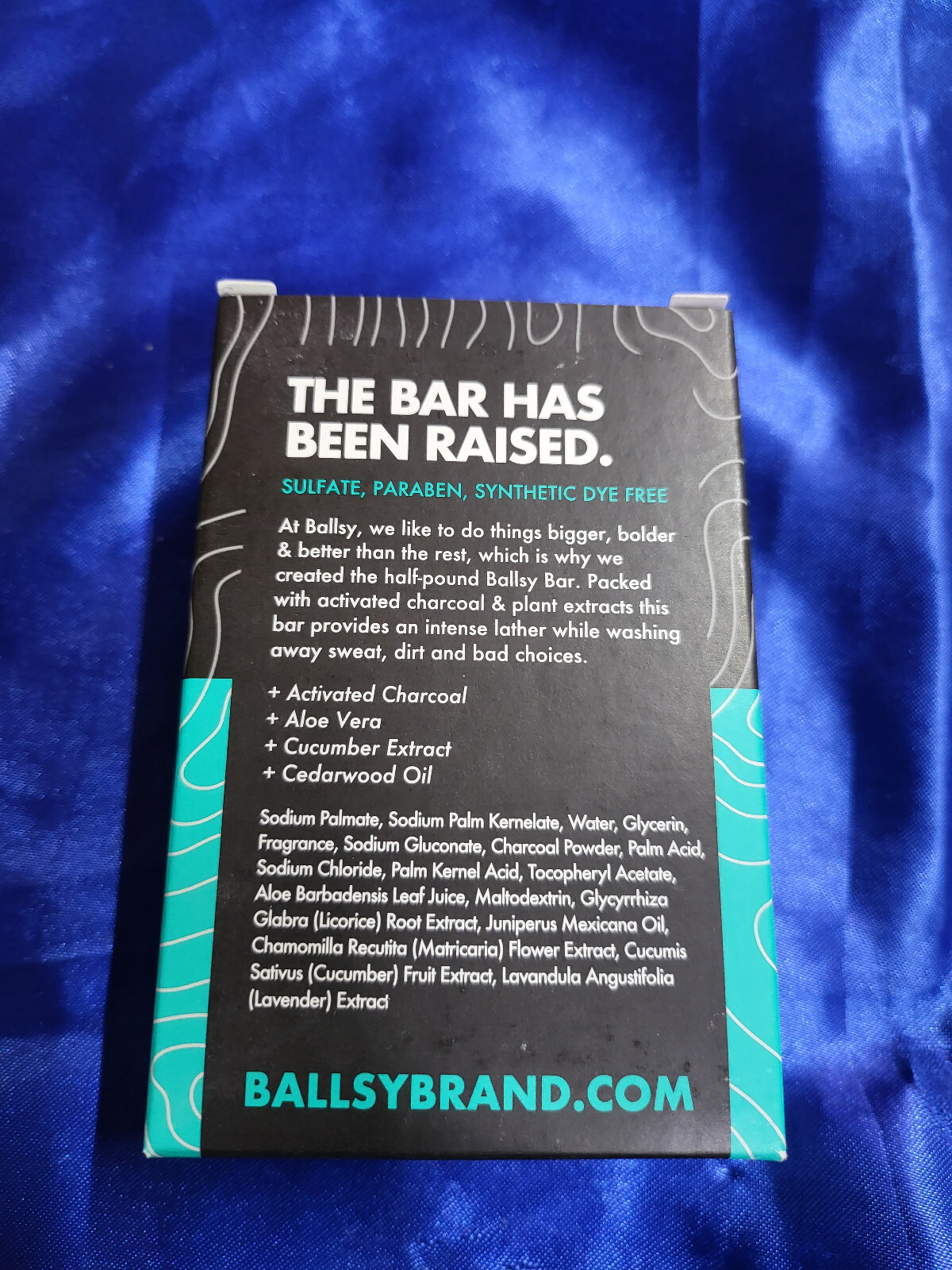 Ballsy .5lb Soap Bar Activated Charcoal, Essential Oils, and Plant Extracts Aloe