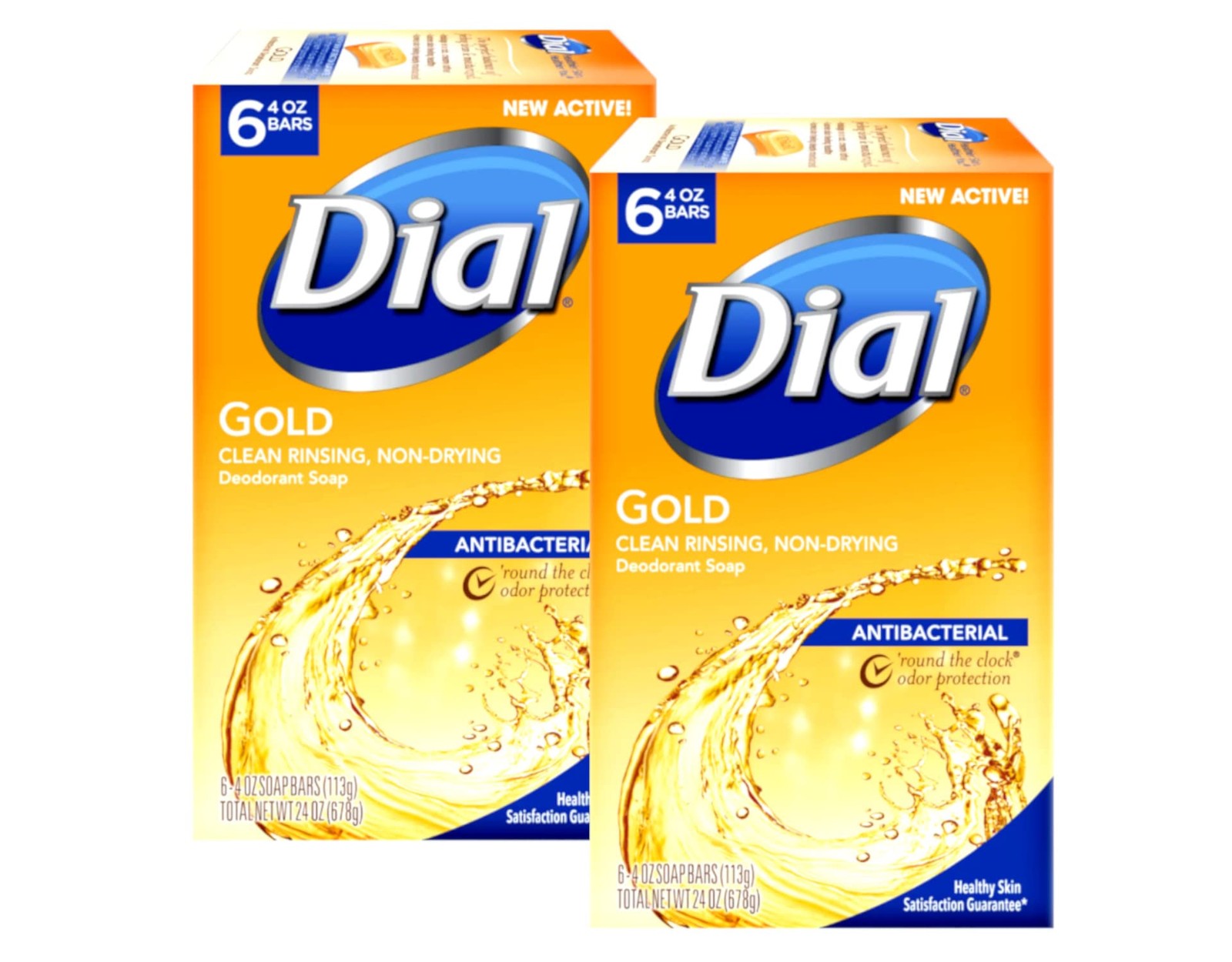 Antibacterial Soap Bar, Gold, 6 Count (Pack of 2)
