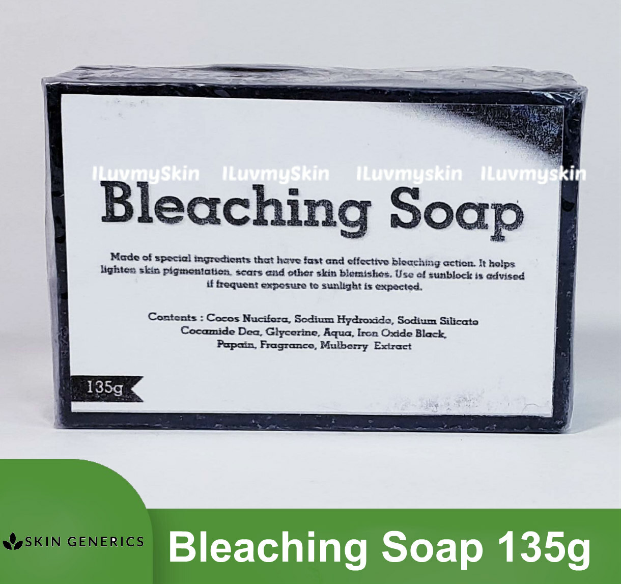 Skin Generics BLEACHING 10x Whitening Face & Body Soap 135g (1 Bar ONLY)
