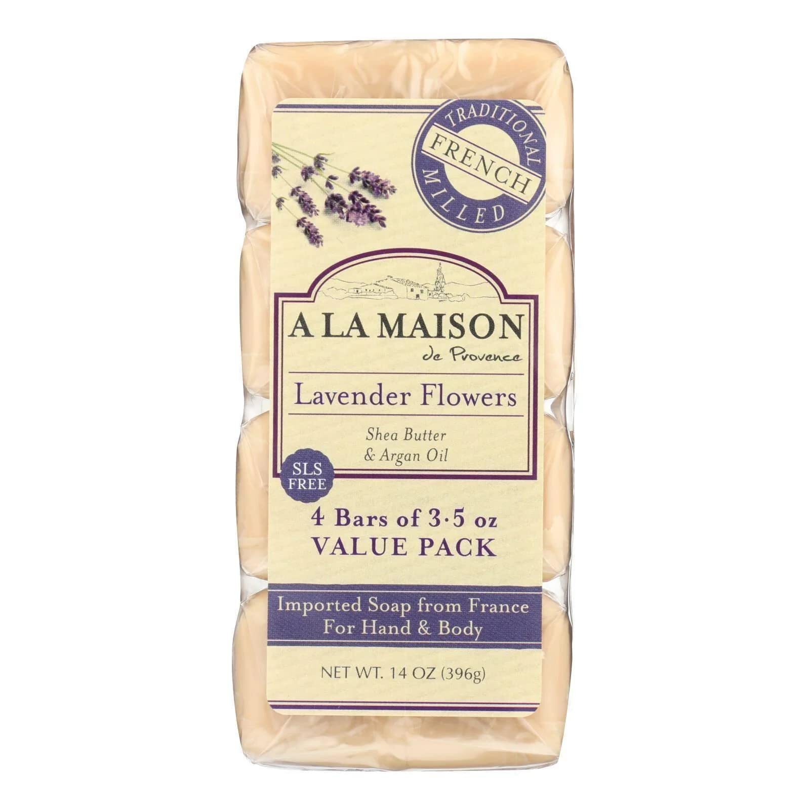 A LA MAISON Lavender Flower Bar Soap – Triple French Milled Natural Moisturizing