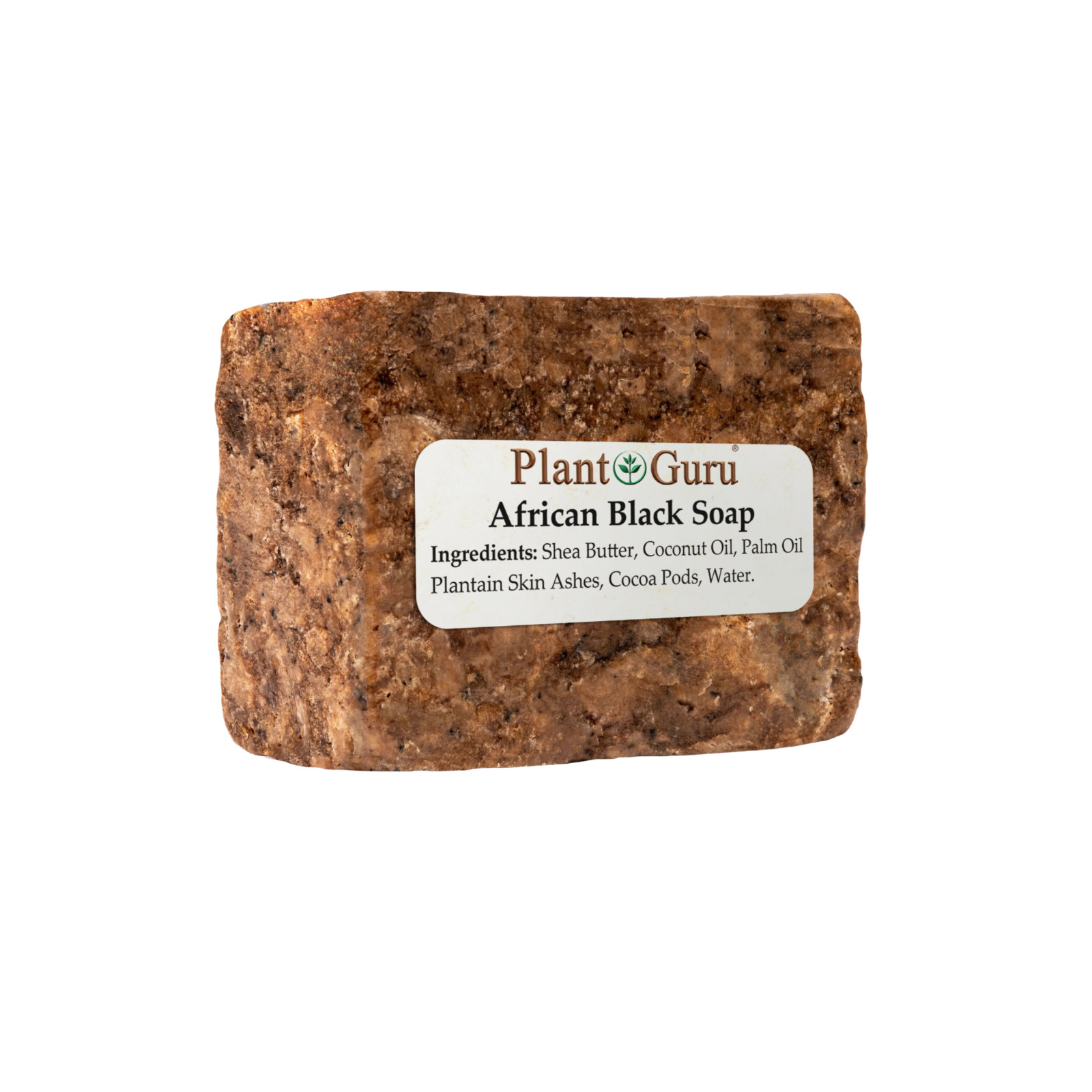 Raw African Black Soap 2 oz. Bar 100% Pure Natural Organic Ghana Body Face Wash