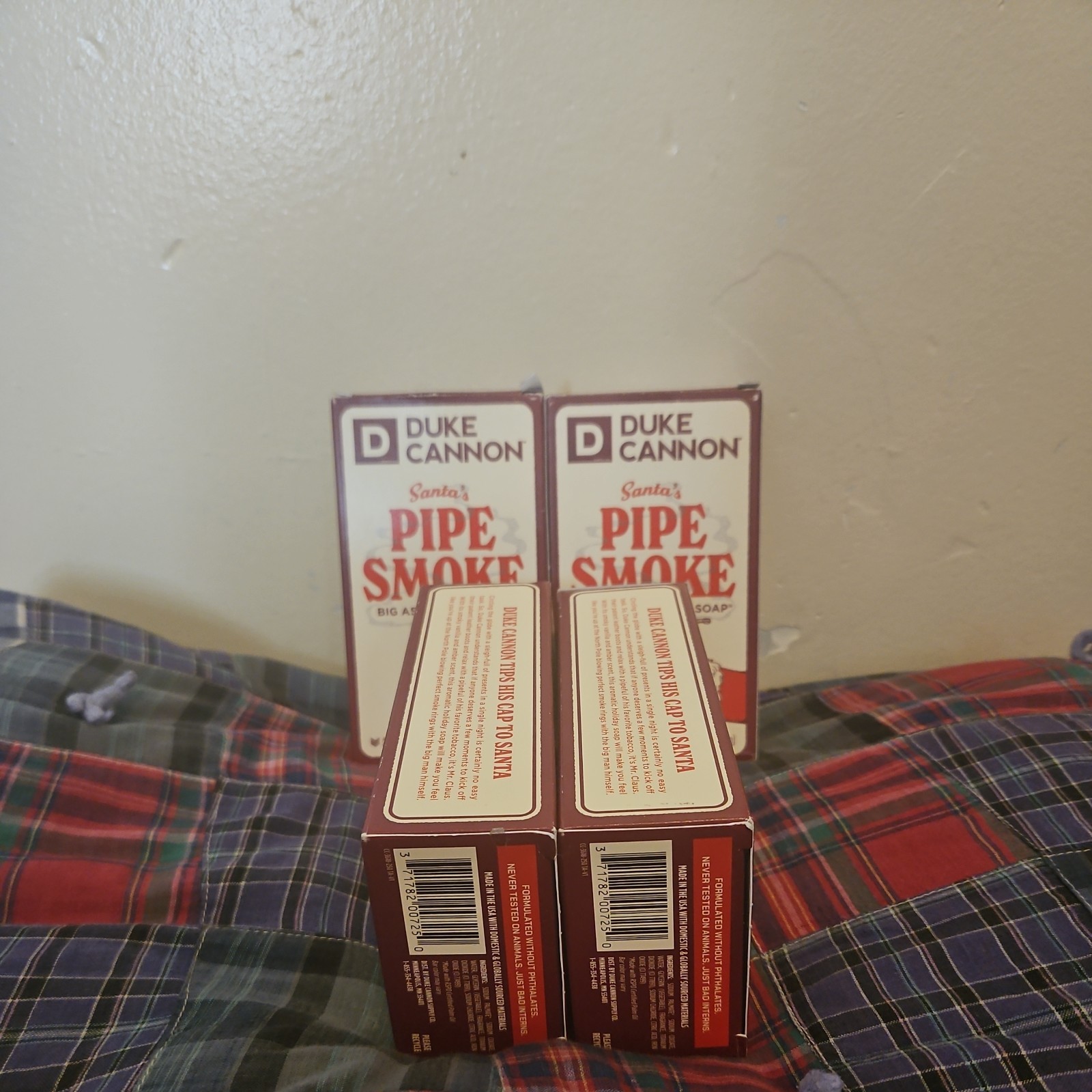 4 Duke Cannon Santa’s Pipe Smoke Big Ass Brick of Bar Soap LIMITED EDITION 10 OZ