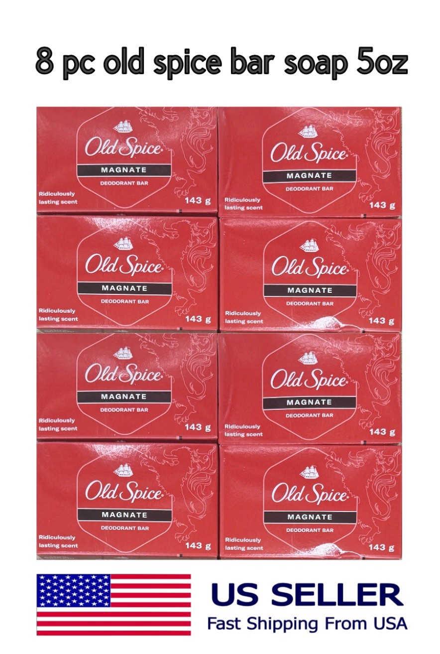 8 PACK Old Spice MAGNATE Deodorant Bar 5oz Free Shipping