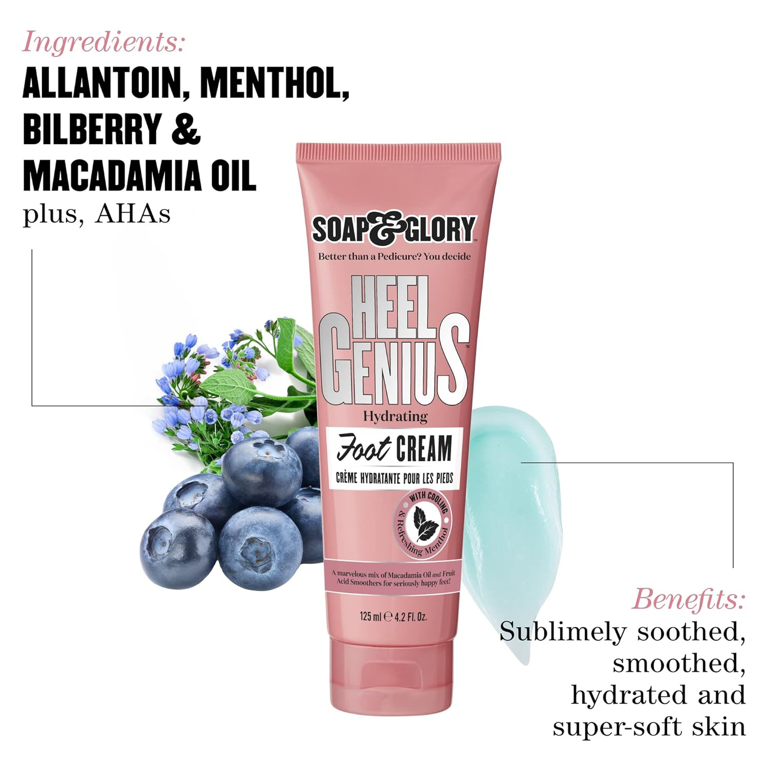 Moisturizing Foot Cream for Dry, Cracked Feet & Heels – AHA Foot Exfoliator for