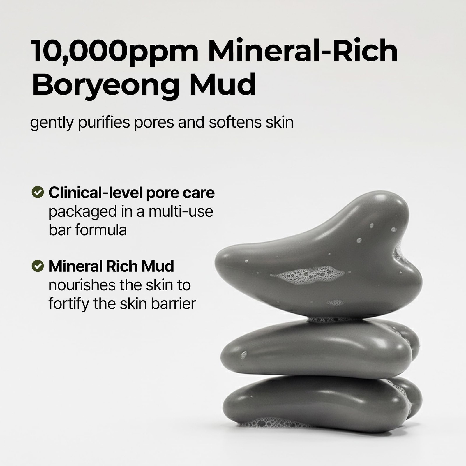 BRMUD Relief Mud Gua Sha Bar Soap – Mask 2.99 Ounce (Pack of 1)