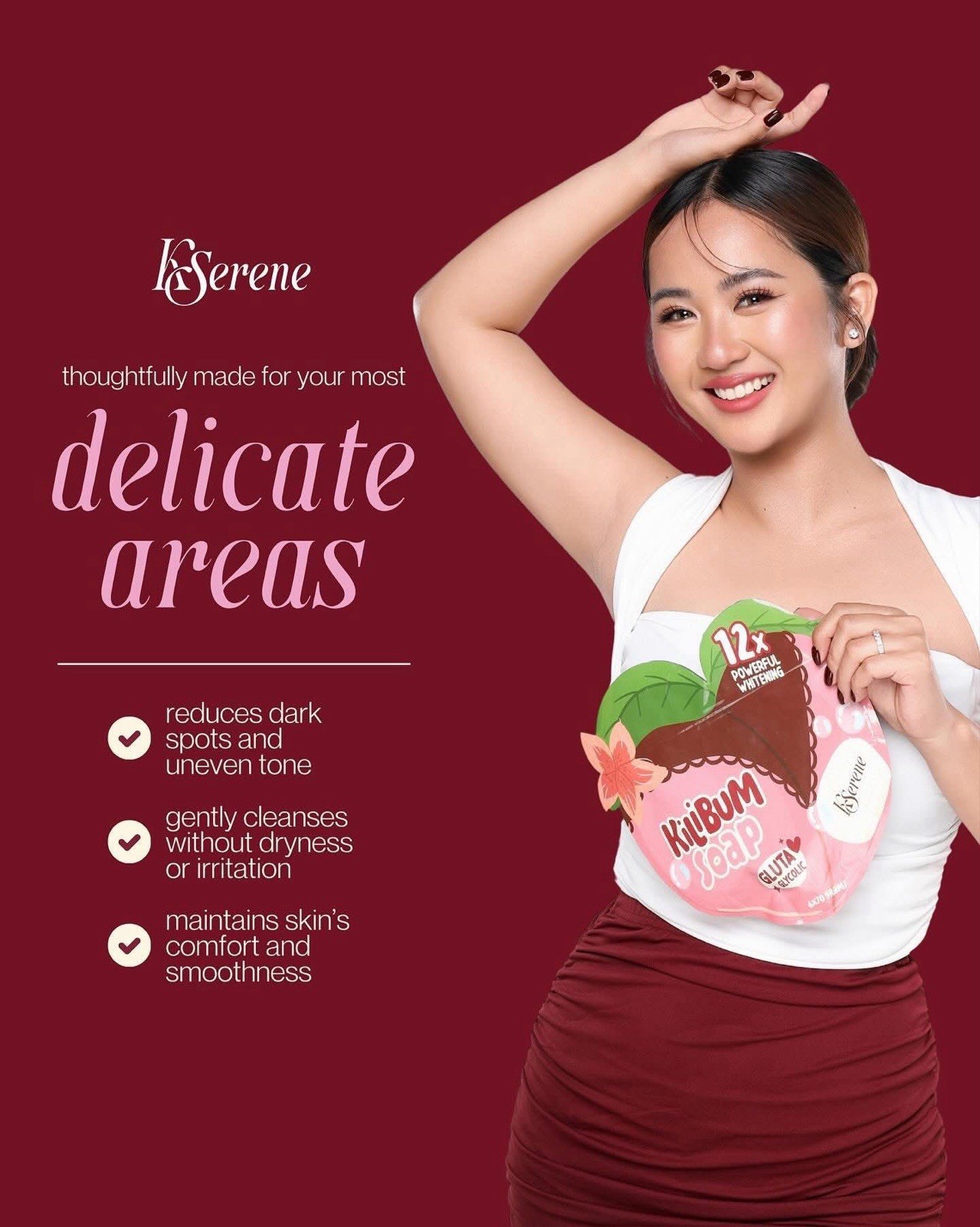 KSerene KiLiBUM Gluta Glycolic Soap 70g x 3 Bars