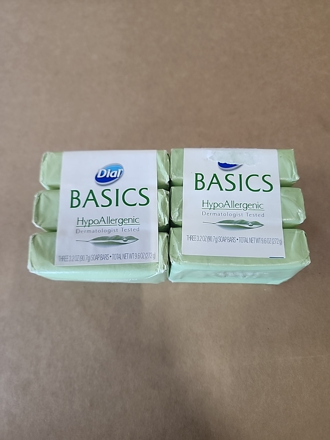 Dial Basics Bar Soap Hypoallergenic DISCONTINUED 6 Bars LOT Sealed (2x 3 PACKS)
