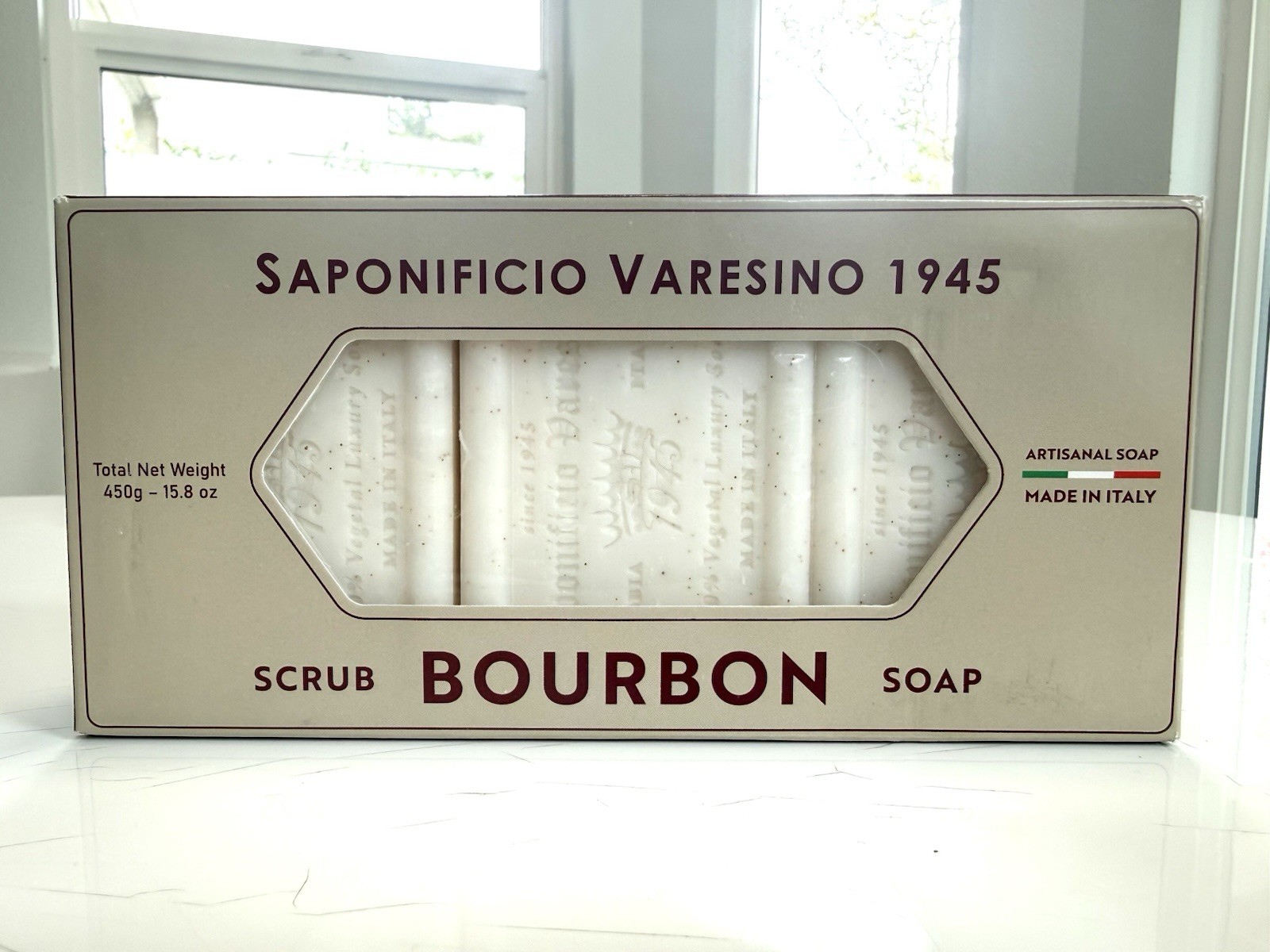 Saponificio Varesino 1945 Bourbon Scrub Bar Soap 3 Bars – 15.8oz per bar
