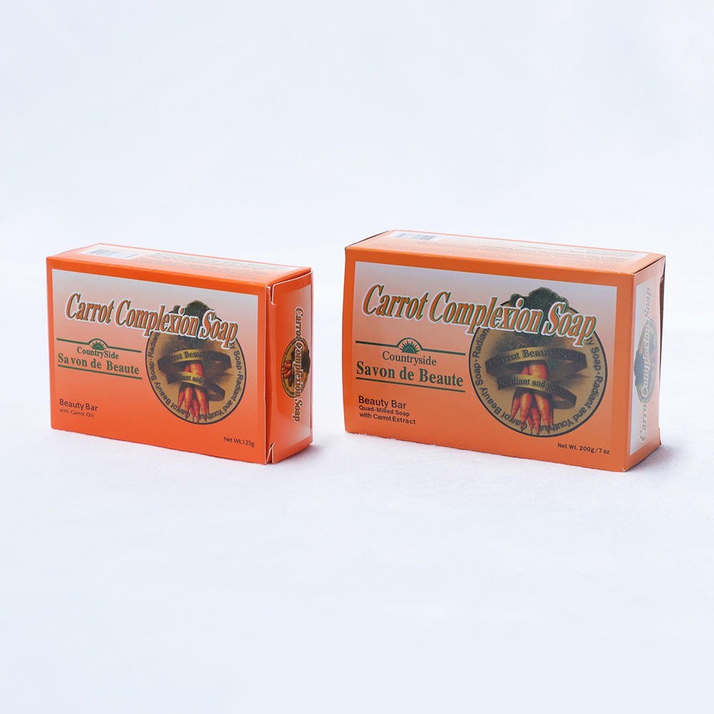 3-Pack CARROT COMPLEXION SOAP BEAUTY BAR WITH CARROT 200g, 125g, free Shipping