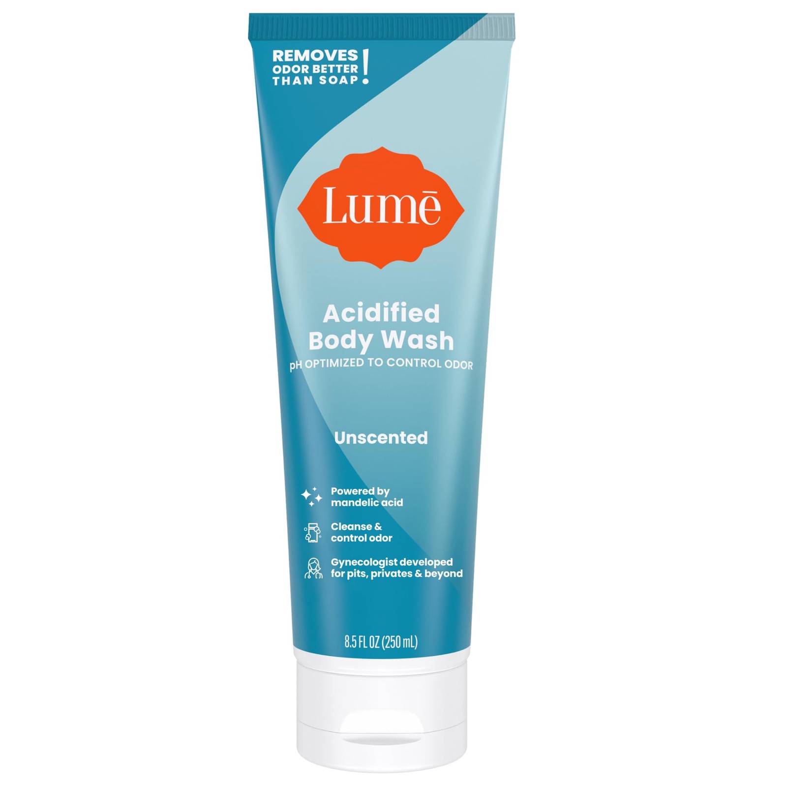 Lume Acidified Body Wash – 24 Hour Odor Control – Removes Odor Better than Soap