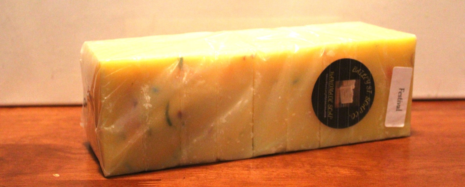 Festival Cold Processed handmade soap loaf, 12 precut bars- FREE Shipping