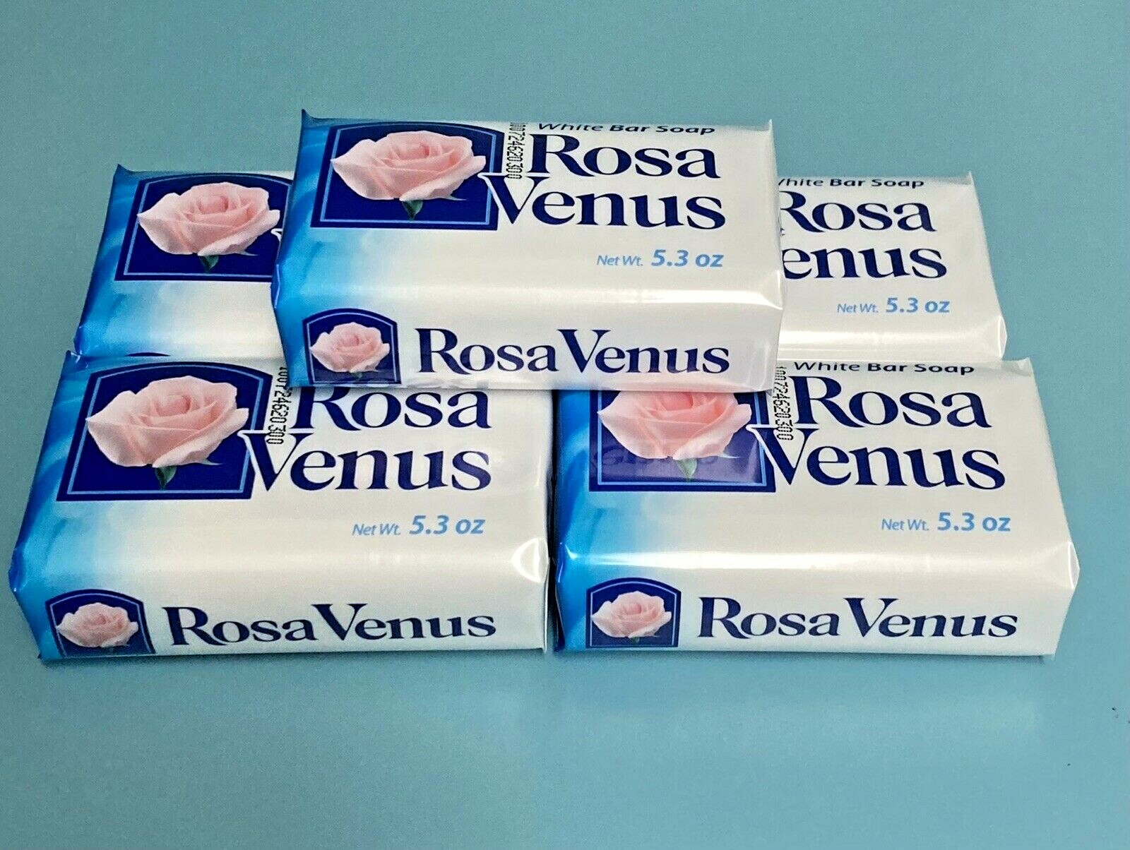 Rosa Venus White Bath Soap Bars, 5.3 oz Each, Pack of 5