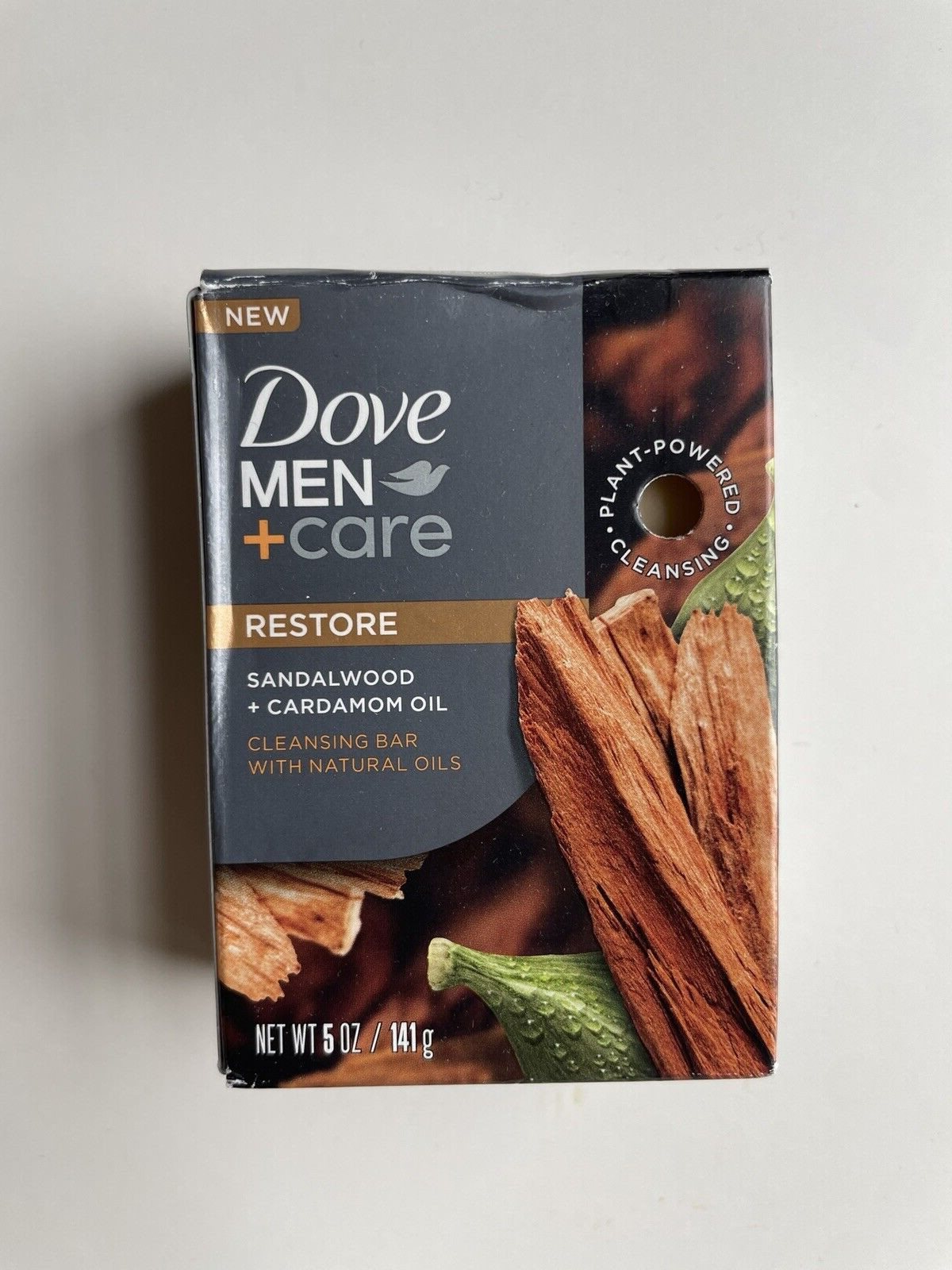 Dove Men Care Restore Cleansing Bar – 5 oz (141 g) – Sandalwood and Cardamom New