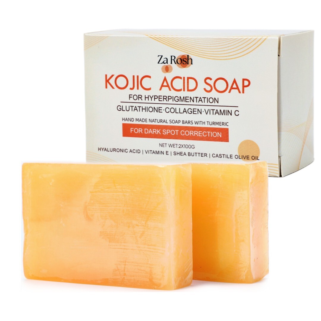 Kojic Acid Soap Turmeric Skin Brightening Lightening for Dark Spots 2x100G